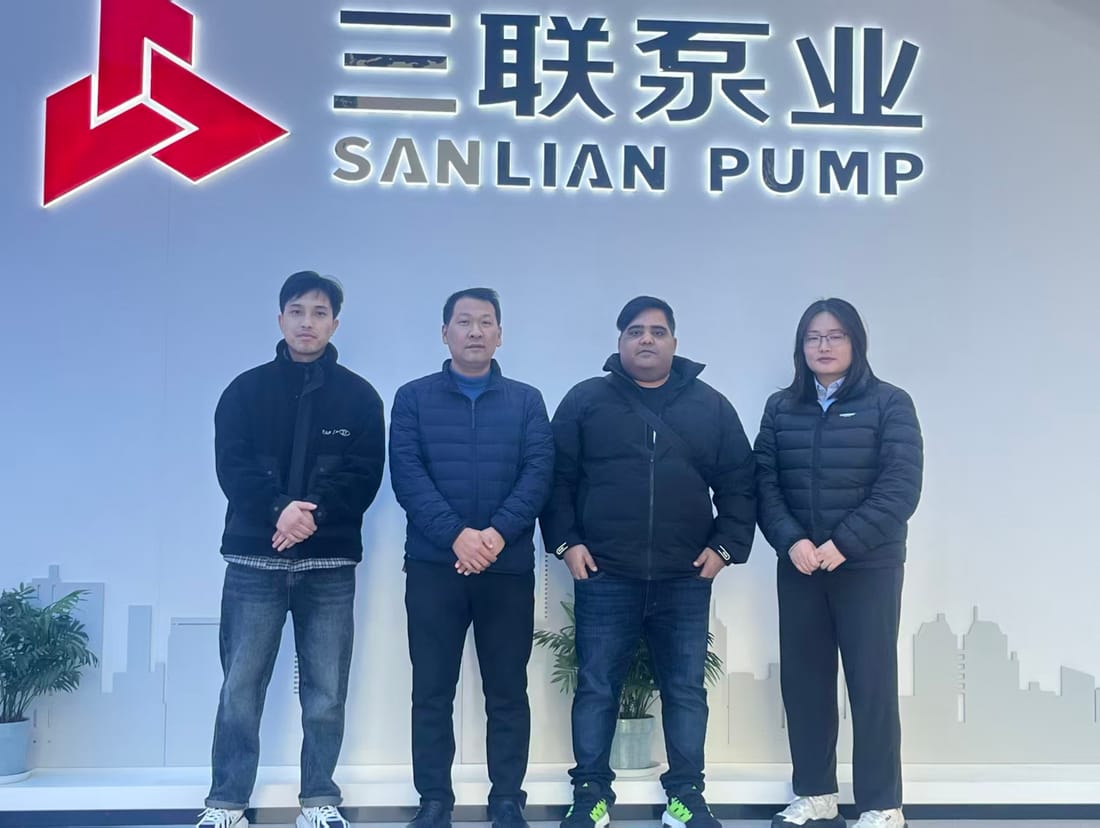 At the reception of Sanlian Pump (三联泵业)